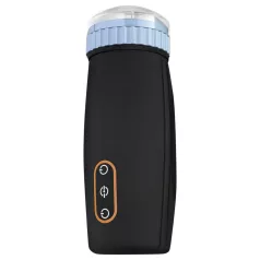   CRUIZR CM05 - akkus, lökő-szívó maszturbátor (fekete-kék)