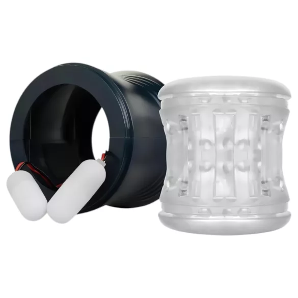 FPPR. - akkus, rezgő, kétvégű maszturbátor (kék)