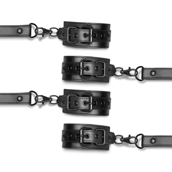 Bedroom Fantasies - boka és csukló bilincs (fekete)