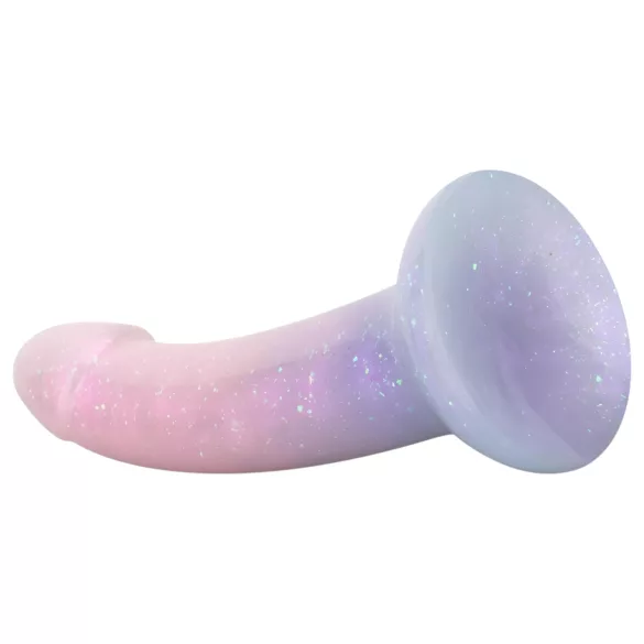 EasyToys Mermaid - csillámos dildó - 19cm (pink)
