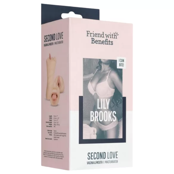 FWB - Lily Brooks 2in1 műszáj és műpunci maszturbátor (testszínű)