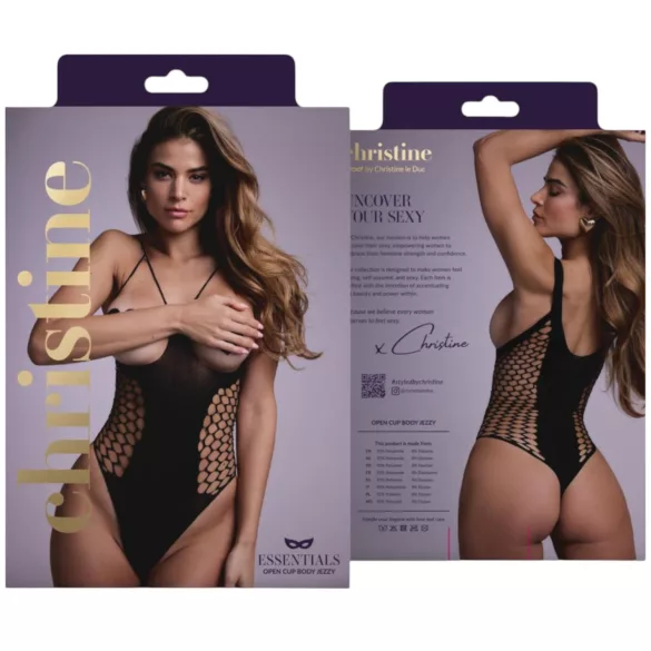 Christine - nyitott body - (fekete) - S-L