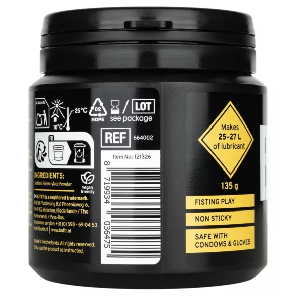 BUTTR - por állagú instant síkosító (135 g)