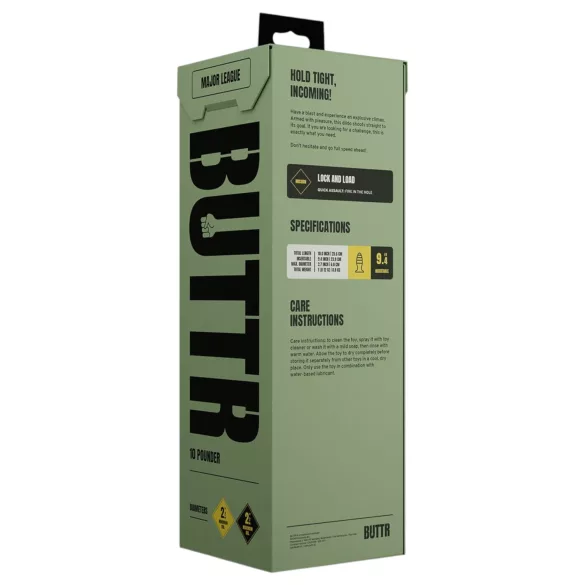 BUTTR Aftershock - óriás anál plug (fekete) - 23 cm