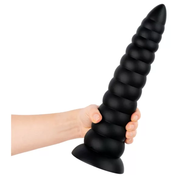 BUTTR Caterpiller - óriás anál plug (fekete) - 29 cm