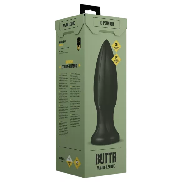 BUTTR Huge Explosive II - óriás anál plug (fekete) - 29 cm