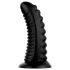 BUTTR Double Ribbed - óriás bordázott anál plug (fekete) - 26 cm