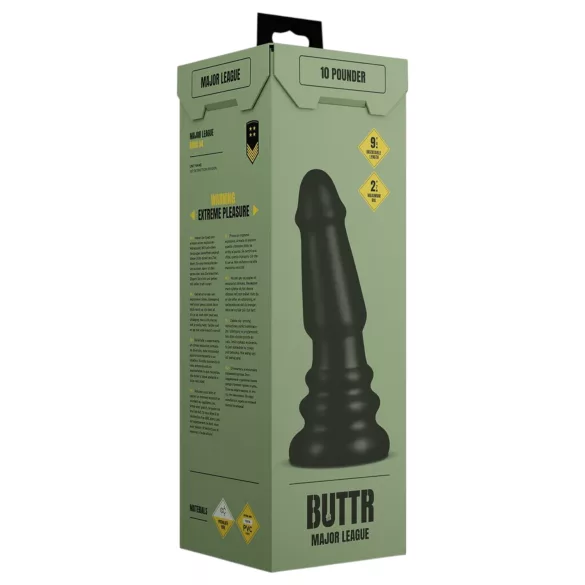BUTTR Tactical II - óriás anál plug (fekete) - 26 cm