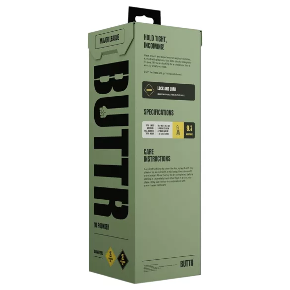BUTTR Tactical II - óriás anál plug (fekete) - 26 cm