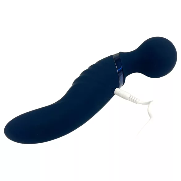 Glam - kétvégű wand vibrátor (sötétszürke)