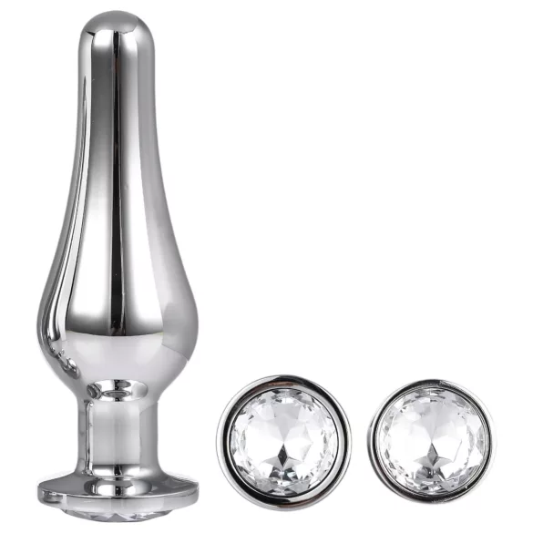 Gleaming Love - anál csúcs plug szett (ezüst, 3 részes)