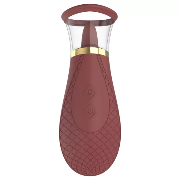Dreamtoys Roxy - léghullámos szívó-nyaló csiklóizgató vibrátor (bordó)