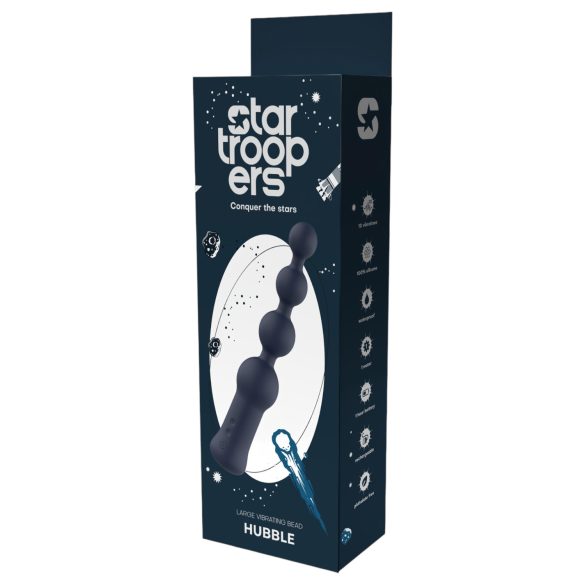 Startroopers Hubble - akkus gyöngyös anál vibrátor (fekete)