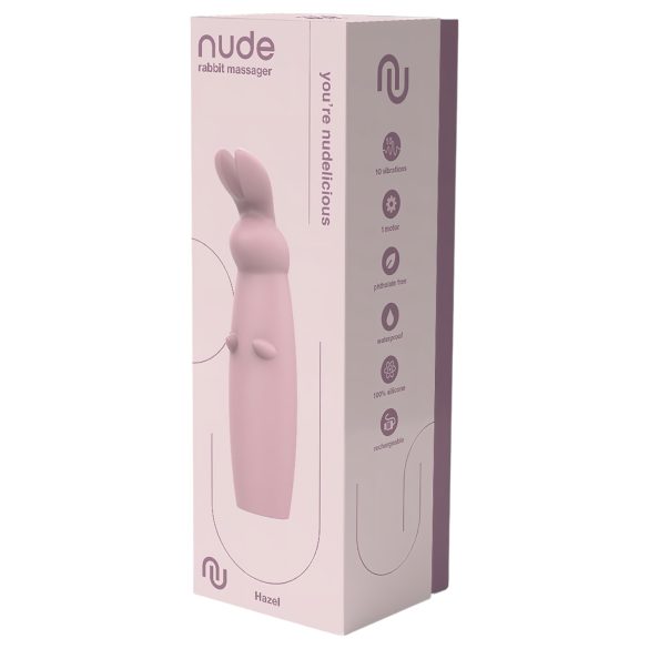 Nude Hazel - akkus nyuszis csikló vibrátor (lila)