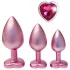 Dreamtoys Gleaming Love - szíves anál plug szett (rózsaszín)