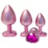 Dreamtoys Gleaming Love - szíves anál plug szett (rózsaszín)
