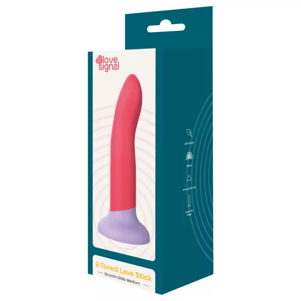 Dreamtoys Love Signal - kétszínű szilikon dildó közepes (piros)