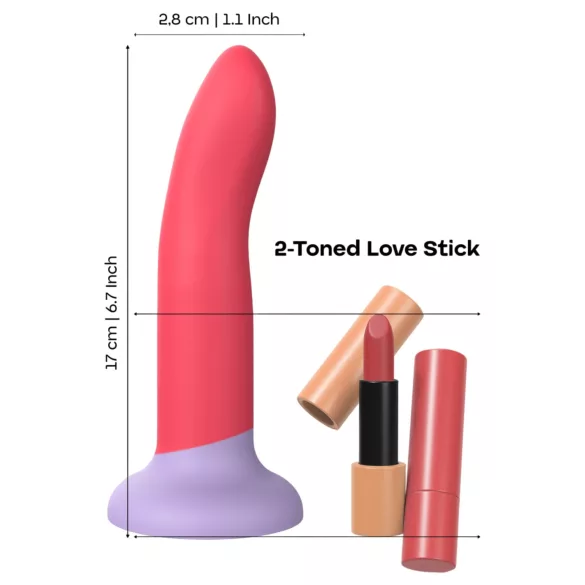 Dreamtoys Love Signal - kétszínű szilikon dildó közepes (piros)
