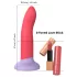 Dreamtoys Love Signal - kétszínű szilikon dildó közepes (piros)