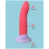Dreamtoys Love Signal - kétszínű szilikon dildó közepes (piros)