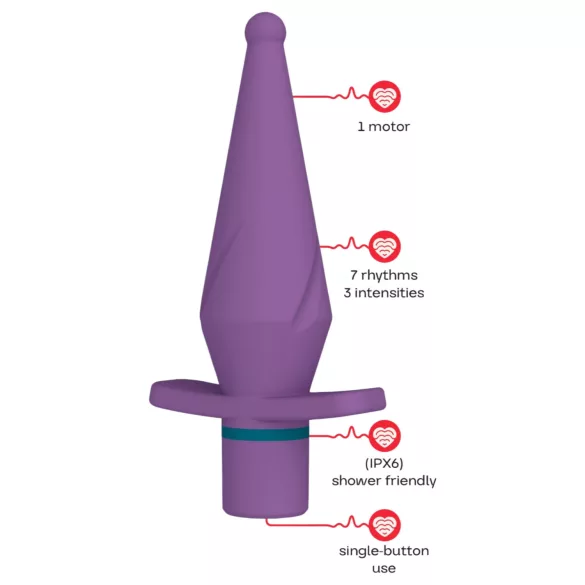 Dreamtoys Love Signal - vibráló anál plug (lila)