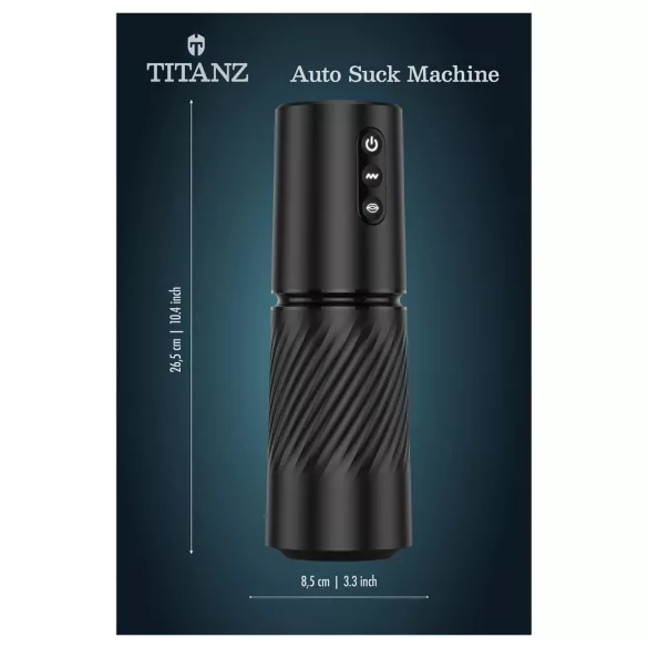 Titanz Auto Suck - automata maszturbátor (fekete)