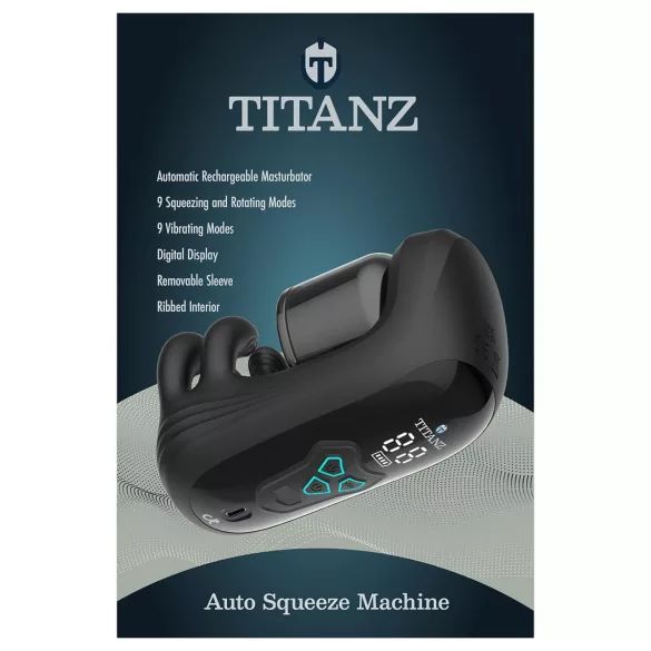 Titanz Auto Squeeze - automata maszturbátor (fekete)