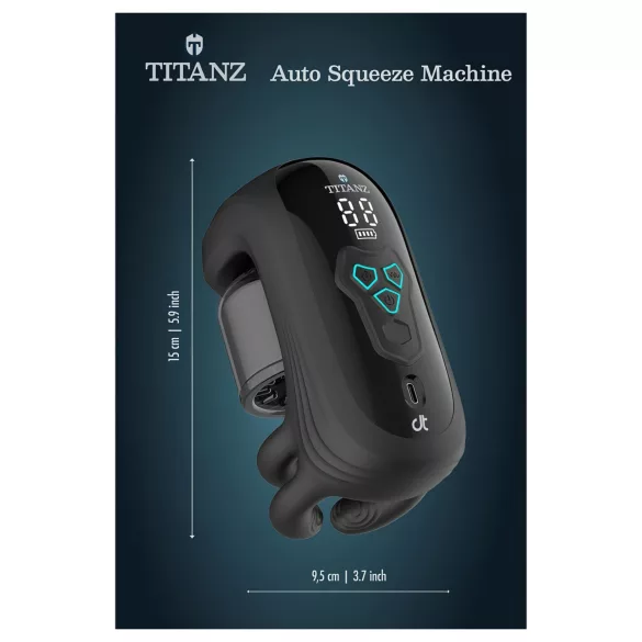 Titanz Auto Squeeze - automata maszturbátor (fekete)