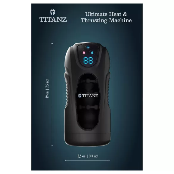 Titanz Ultimate Heat & Thrusting - automata maszturbátor (fekete)