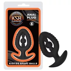Kiotos - szilikon análplug tágítóval S (fekete)