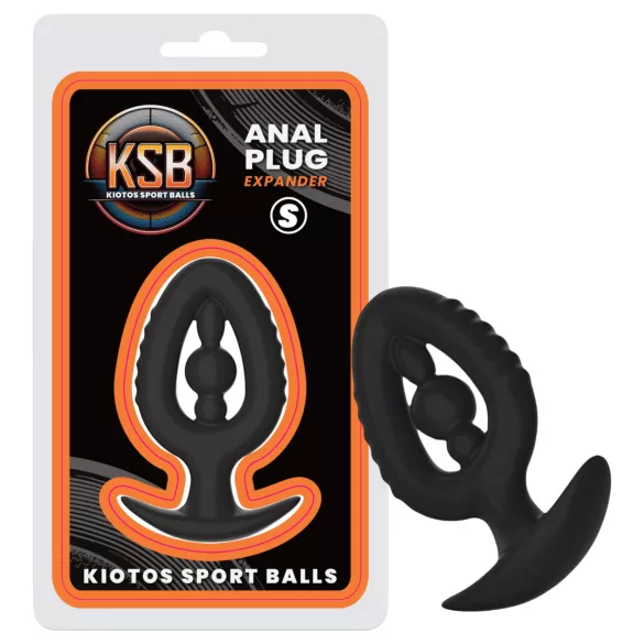 Kiotos - szilikon análplug tágítóval S (fekete)