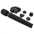 Pixey Deluxe Black Velvet - wand vibrátor M (fekete)