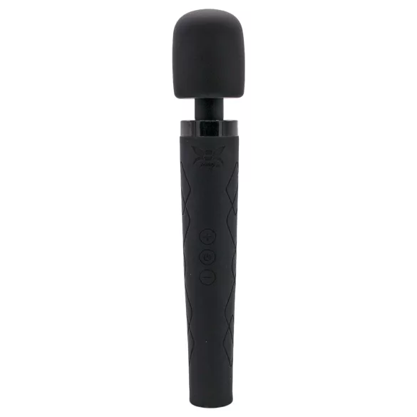 Pixey Deluxe Black Velvet - wand vibrátor L (fekete)