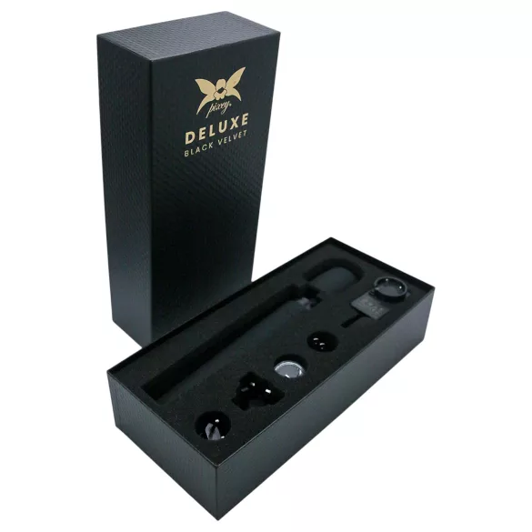 Pixey Deluxe Black Velvet - wand vibrátor L (fekete)