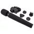 Pixey Deluxe Black Velvet - wand vibrátor L (fekete)