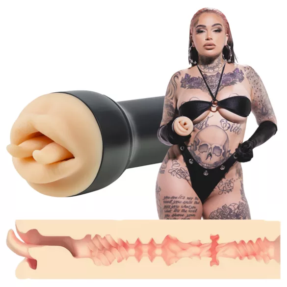 Kiiroo Feel Leigh Raven - műszáj vágott nyelvvel (testszínű)