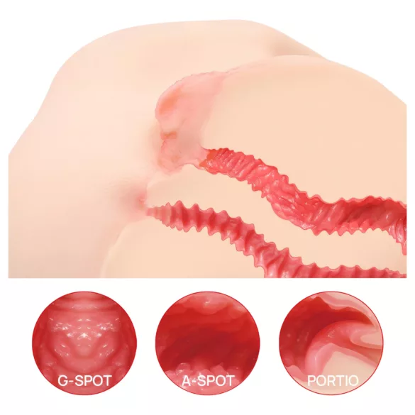 Kokos Vanilla 004 - élethű torzó maszturbátor (natúr)