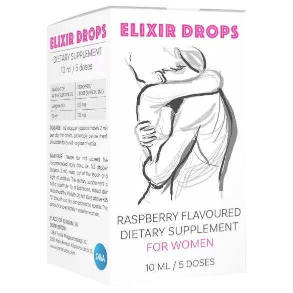 ELIXIR - női vágyfokozó cseppek málna ízben (10 ml)