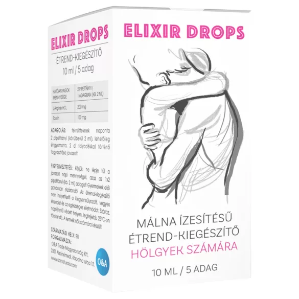 ELIXIR - női vágyfokozó cseppek málna ízben (10 ml)