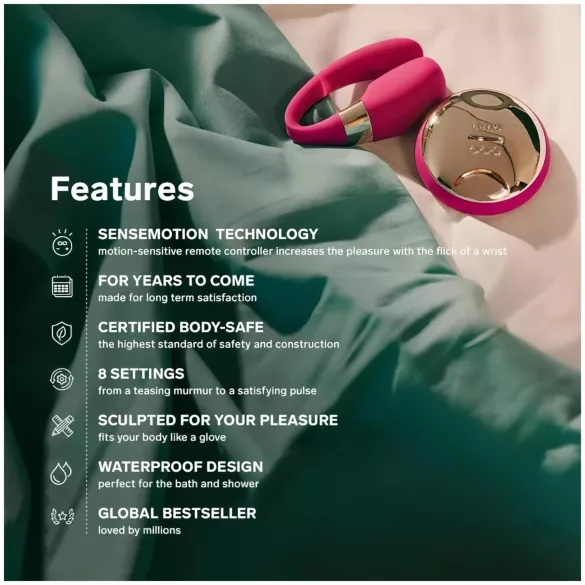 LELO Tiani 3 - szilikon párvibrátor (pink)