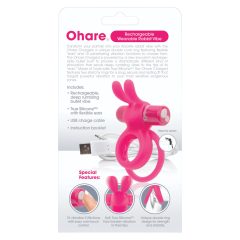   Screaming O Ohare - akkus, nyuszis, vibrációs péniszgyűrű (pink)