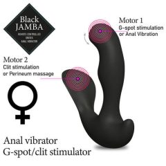   FEELZTOYS Black Jamba - rádiós, melegítős anál vibrátor (fekete)