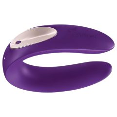   Satisfyer Double Plus Remote - rádiós, akkus párvibrátor (lila)