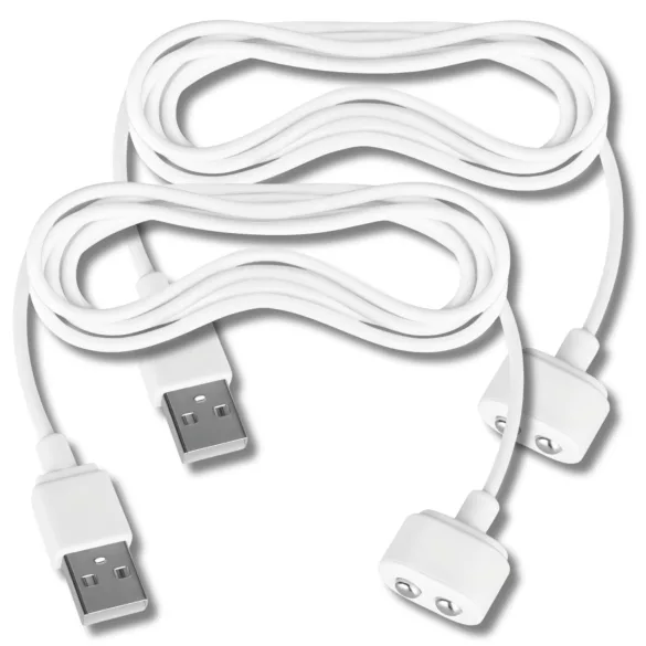 Satisfyer - mágneses USB töltőkábel - 2 db (fehér)