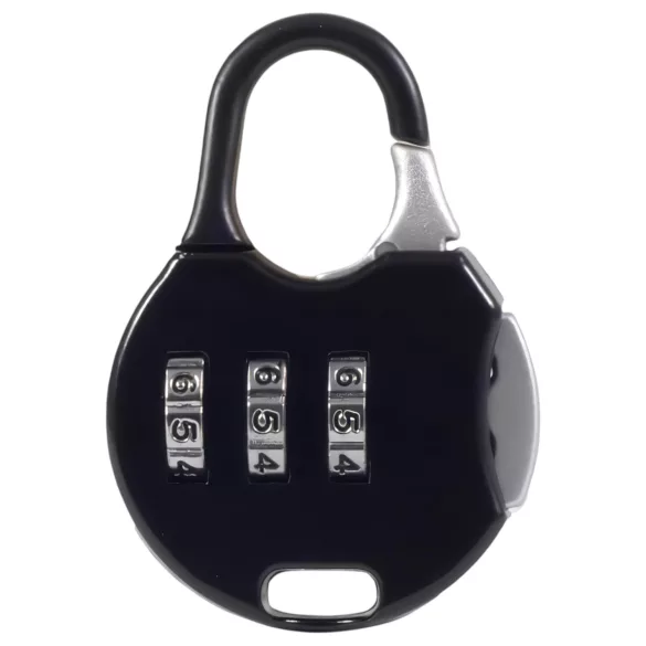 LOCK A WILLY - szilikon pénisz ketrec lakattal (fekete)