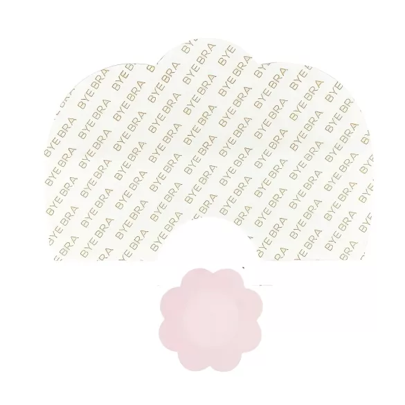 Bye Bra D-F - láthatatlan mellemelő tapasz (pink, 6 db)