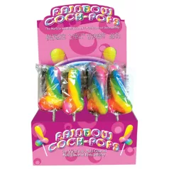   Rainbow Cock Pop - péniszes nyalóka (85 g) - gyümölcs ízű