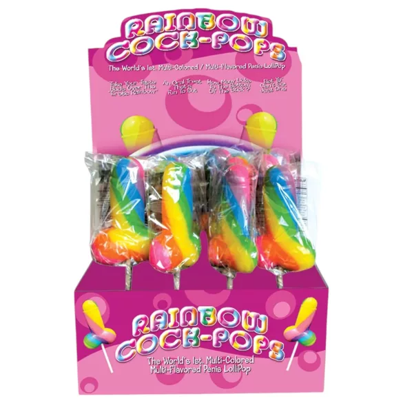 Rainbow Cock Pop - péniszes nyalóka (85 g) - gyümölcs ízű