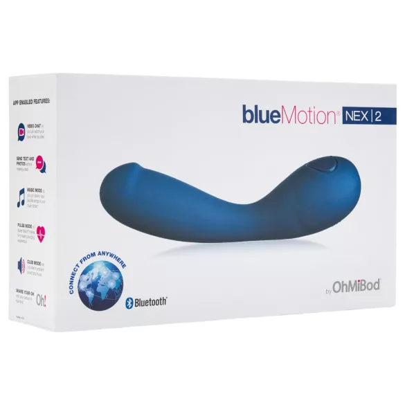 OhMiBod Bluemotion Nex 2 – App-vezérelt G-pont vibrátor (kék)