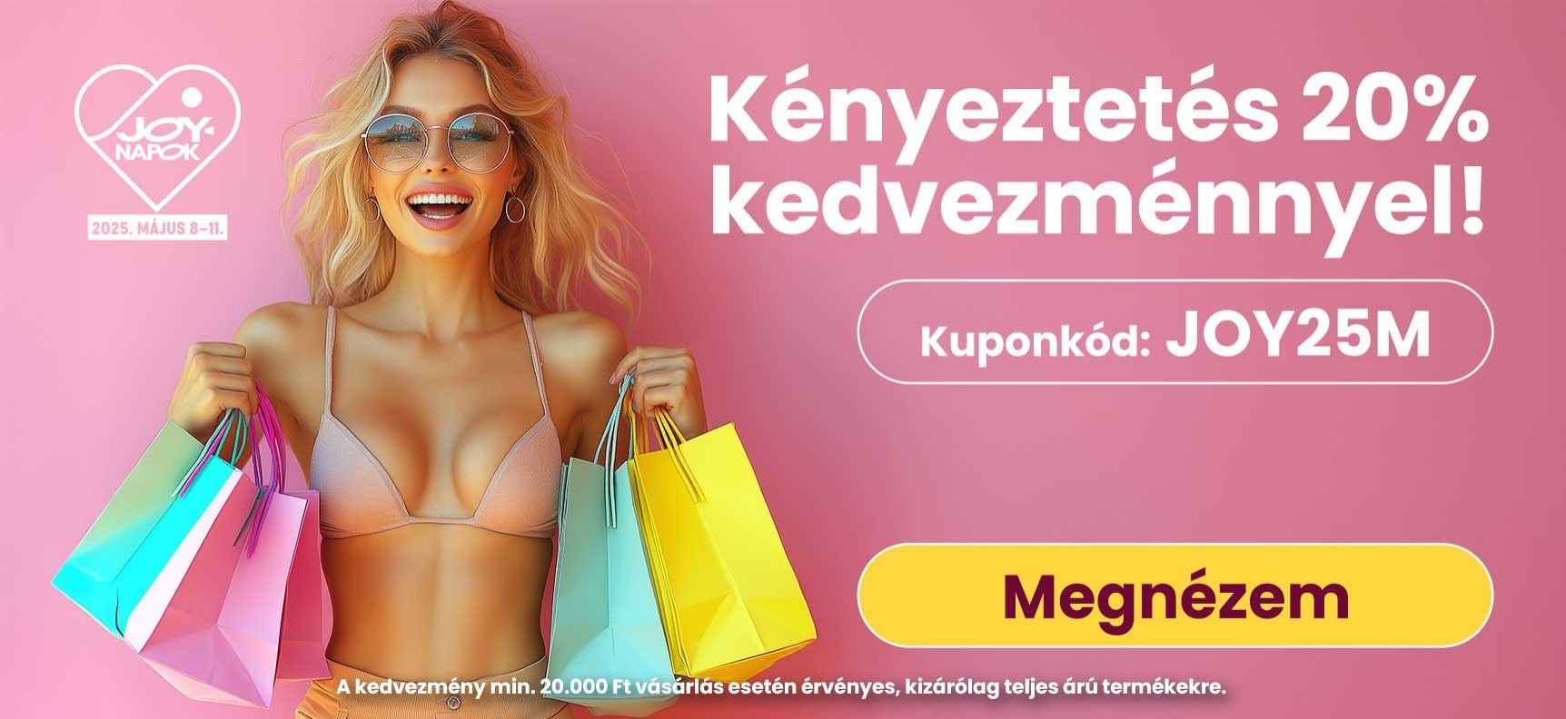 20% kedvezmény JOY25M kuponnal – Szexshop.hu sex shop